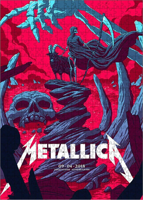 Ahşap Mdf Puzzle Yapboz Metallica konser afişi 500 Parça 50 x 70 cm