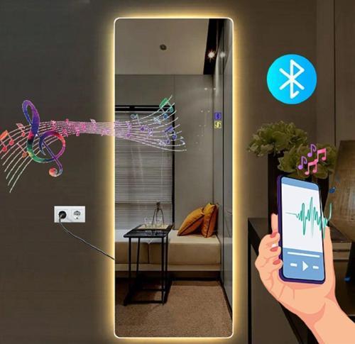 Bluetootlu Ledli Dokunmatik Tuşlu Boy Aynası 50x150(h)cm