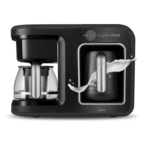 Hatır Plus 5 in 1 Essential Közde ve Sütlü Türk Kahvesi ve Filtre Kahve Makinesi Black Chrome