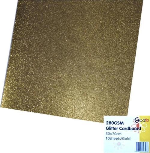 Simli Karton 50 x 70 CM Altın Gold Simli Karton (10 Lu Paket)