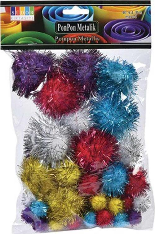 Pon Pon Metalik Mix 10 20 30 Mm (3 Lü Paket)