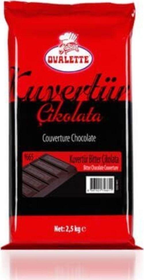 Ovalette Extra Küvertür %65 Bitter Çikolata 2,5 Kg
