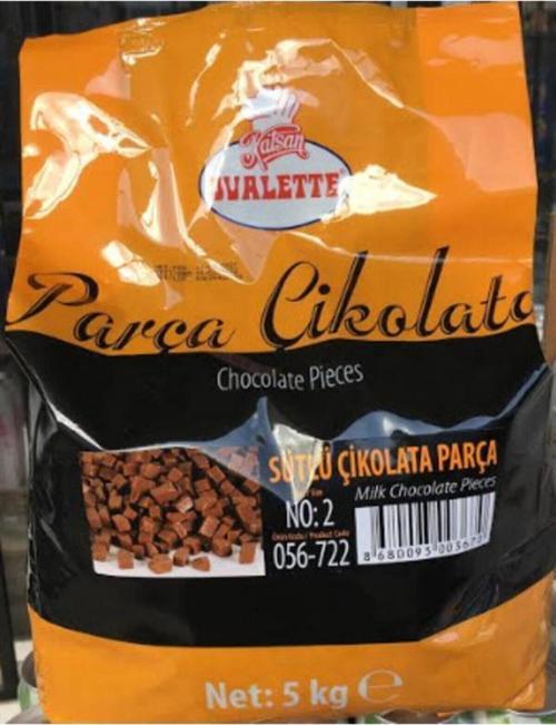 Ovalette Sütlü Parça Çikolata 5Kg