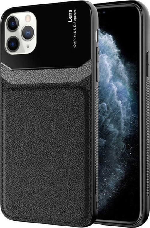 Iphone 11 Pro Max Deri Tasarımlı Emiks Premium Sert Silikon Kılıf