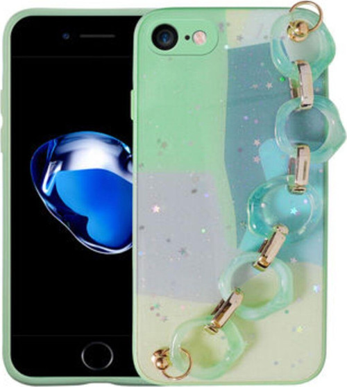 İphone Se 2022 Simli Desenli Ve Elcikli Şık Elsa Premium Kılıf