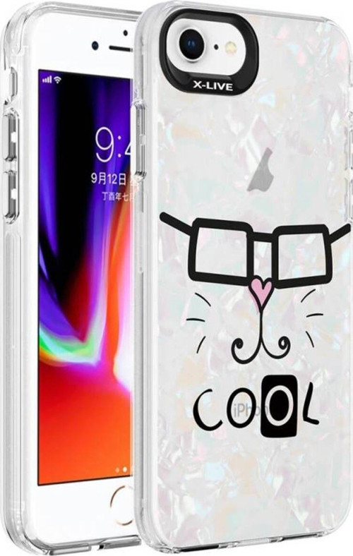 İphone Se 2022 Kılıf Mermer Desenli Marbello Kapak