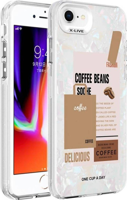 İphone Se 2022 Kılıf Mermer Desenli Marbello Kapak