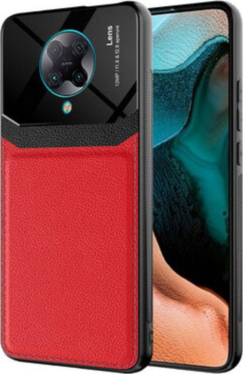 Poco F2 Pro Şık Deri Görünümlü Sert Pc Emiks Premium Kılıf