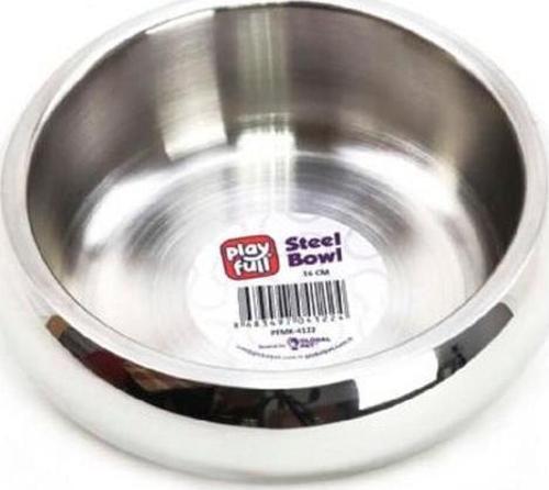 Çift Taraflı Çelik Mama ve Su Kabı Kauçuk Tabanlı 16 cm