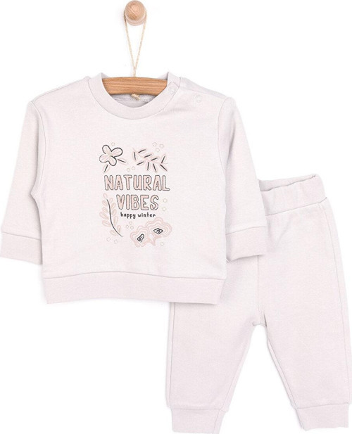 HelloBaby Basic Kız Yaprak Baskılı Eşofman Takımı Kız Bebek
