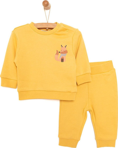 HelloBaby Basic Erkek Tilki Baskılı Eşofman Takımı Erkek Bebek