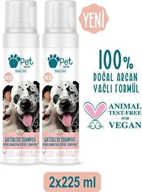 Durulanmayan Köpük Şampuan Çilek 2X225 ml 100% Doğal Argan Yağlı