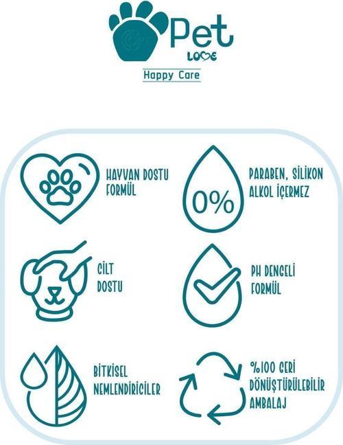 Kediler ve Köpekler İçin Durulanmayan Köpük Şampuan Kurabiye & Vanilya 2X225 Ml