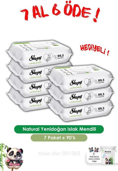 7 AL 6 ÖDE Natural Yenidoğan Islak Mendili 90 Adet ve ROSIE