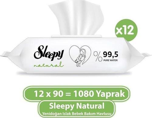 Natural Yenidoğan Islak Bebek Bakım Havlusu 12 x 90 (1080 Yaprak)