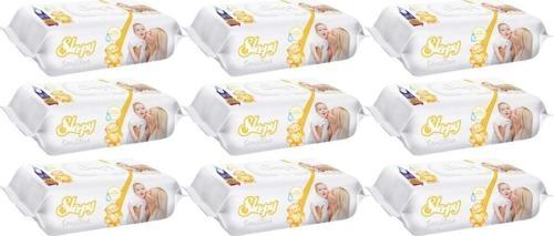 Islak Havlu Mendil 90 Yaprak Sensitive 9 Lu Set Plastik Kapaklı