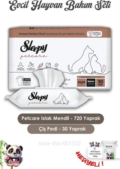 12 Adet Petcare Evcil Hayvan Islak Havlusu 60'lı, Bakım Örtüsü 30'lu ve ROSIE