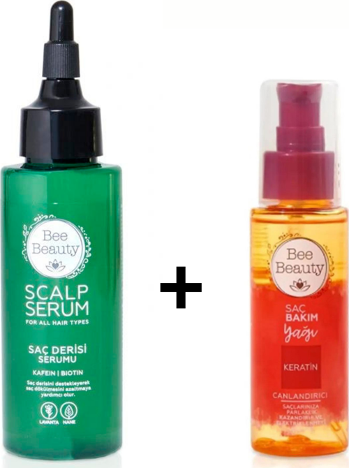 Saç Derisi Serumu 100 ml Keratin Saç Bakım Yağı 75 ml