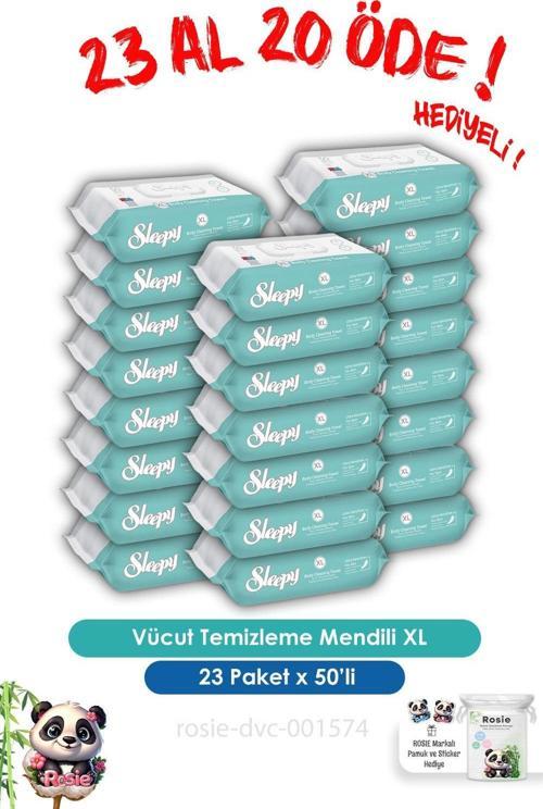 23 AL 20 ÖDE Vücut Temizleme Mendili Xl 50"li ve ROSIE