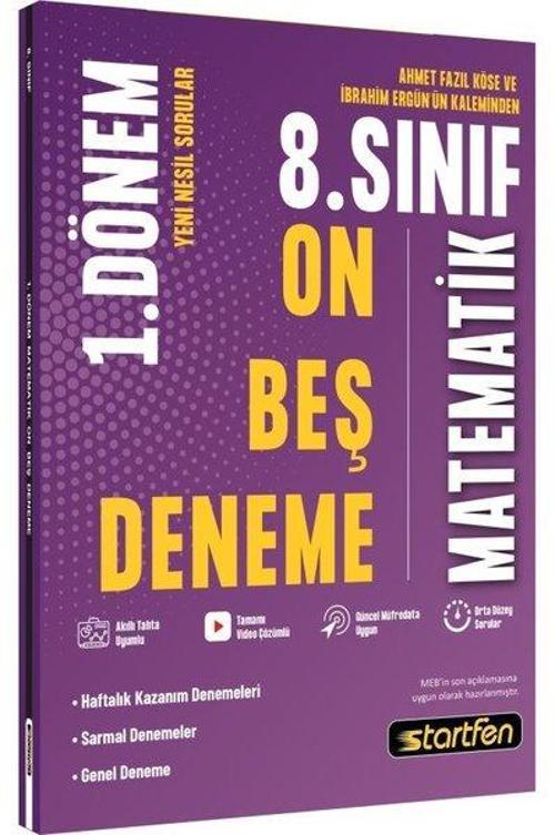 8. Sınıf 1. Dönem 15'Li Matematik Denemesi