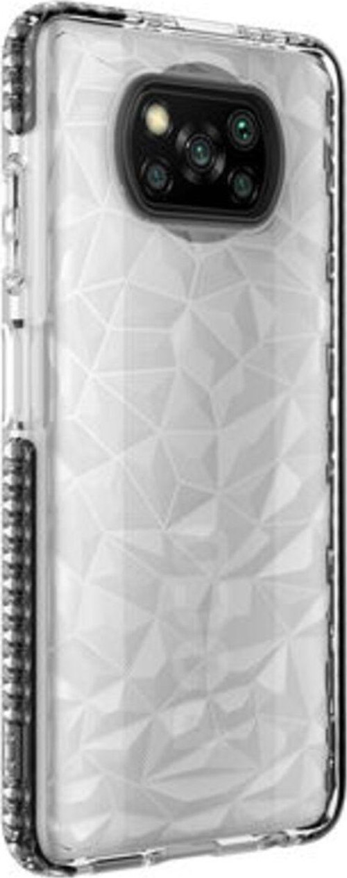 Poco X3 Pro Piramit Desenli Transparan Şık Buzz Silikon Kılıf