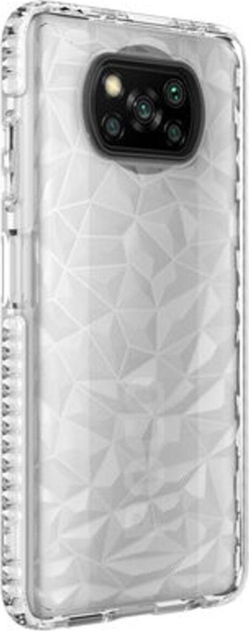 Poco X3 Pro Piramit Desenli Transparan Şık Buzz Silikon Kılıf