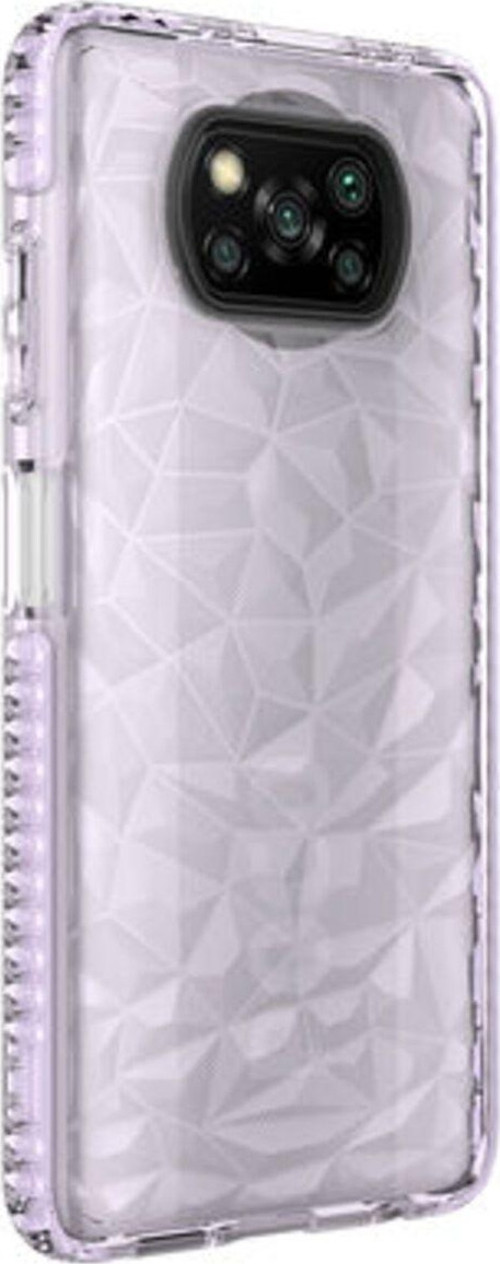 Poco X3 Pro Piramit Desenli Transparan Şık Buzz Silikon Kılıf