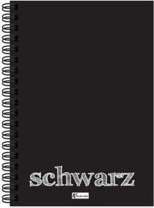 14x20 40 Yaprak Düz PP Kapak Spiralli Schwarz Defter