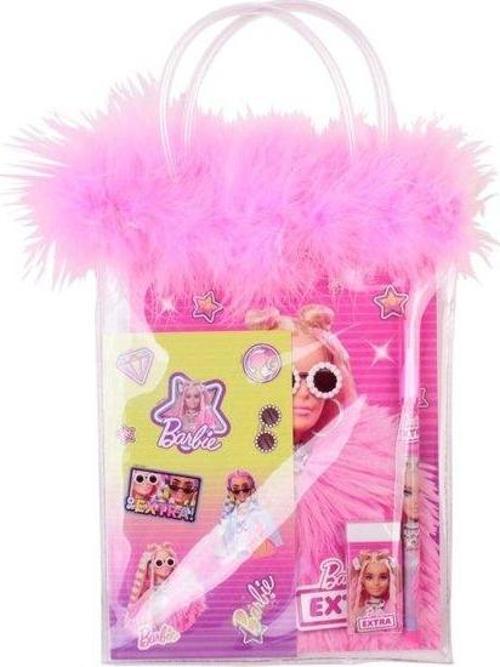 Barbie B-7746 Kırtasiye Seti-Tüylü Pvc Çantalı