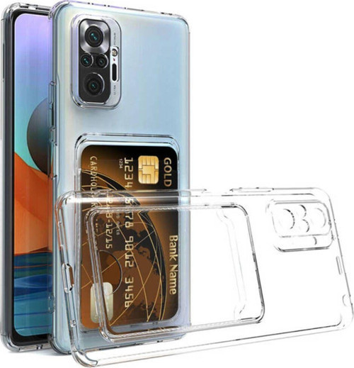 Redmi Note 10 Pro Kılıf Kartlıklı Şeffaf Setra Clear Esnek Silikon Kapak