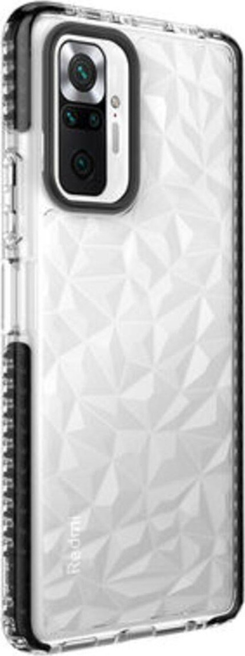 Redmi Note 10 Pro Piramit Desenli Transparan Şık Buzz Silikon Kılıf