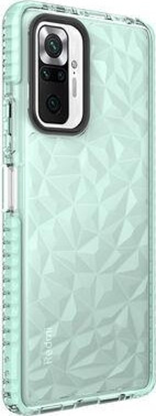 Redmi Note 10 Pro Piramit Desenli Transparan Şık Buzz Silikon Kılıf