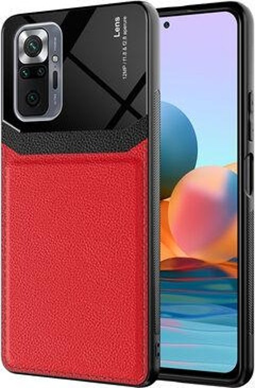 Redmi Note 10 Pro Şık Deri Görünümlü Sert Pc Emiks Premium Kılıf