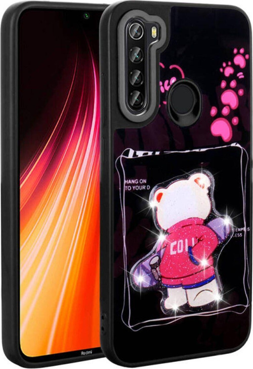Redmi Note 8 Parlak Kabartmalı Ve Sevimli Figürlü Şık Amas Silikon Kılıf