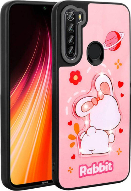 Redmi Note 8 Parlak Kabartmalı Ve Sevimli Figürlü Şık Amas Silikon Kılıf