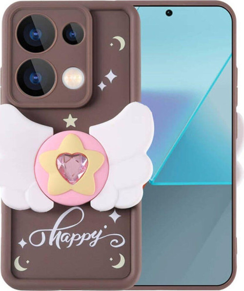 Redmi Note 13 Pro 4G Kılıf Kamera Korumalı Kelebek Figürlü Kapya Kapak