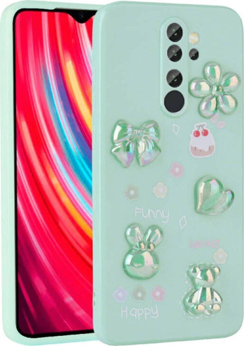Redmi Note 8 Pro Kılıf Kabartma Figürlü Parlak Toys Silikon Kapak