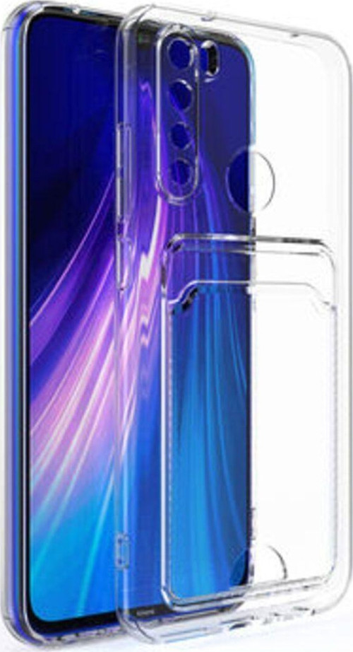 Redmi Note 8 Kılıf Kartlıklı Şeffaf Setra Clear Esnek Silikon Kapak