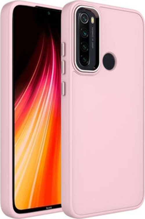 Redmi Note 8 Kılıf Metal Çerçeve Ve Buton Tasarımlı Silikon Luna Kapak