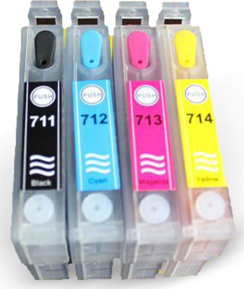 T0711-T0714 UYUMLU Kolay Dolan Kartuşlar -D78/ D92/ DX4000/ DX4450/ DX6050/ DX7450/ DX9400/ BX
