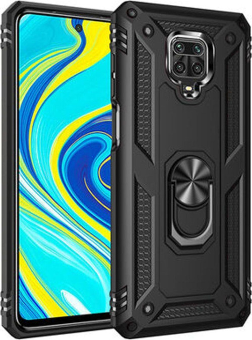 Redmi Note 9 Pro Çift Katmanlı Ve Yüzüklü Tam Koruma Vega Premium Kılıf