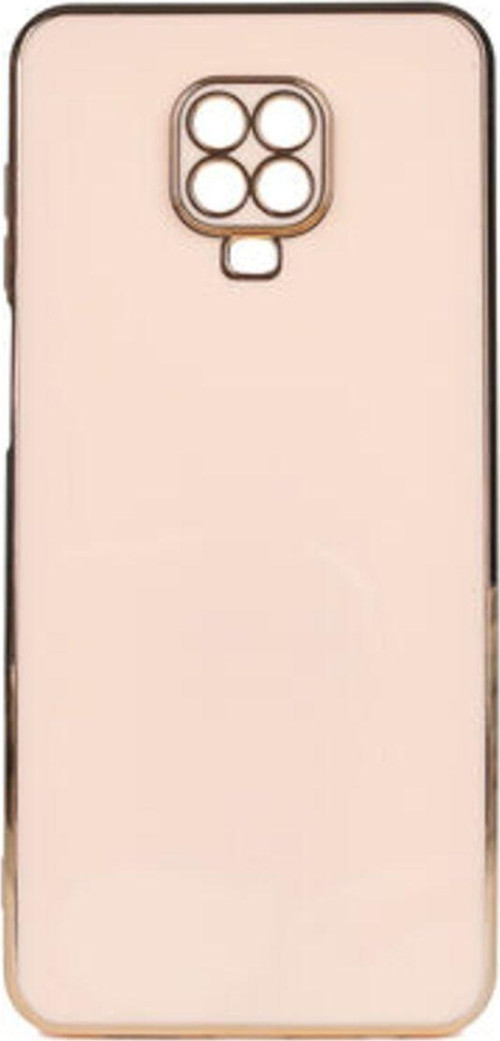 Redmi Note 9S Parlak Yapılı Ve Kenarları Altın Görünümlü Şık Bark Premium Silikon Kılıf