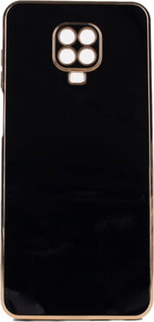 Redmi Note 9S Parlak Yapılı Ve Kenarları Altın Görünümlü Şık Bark Premium Silikon Kılıf
