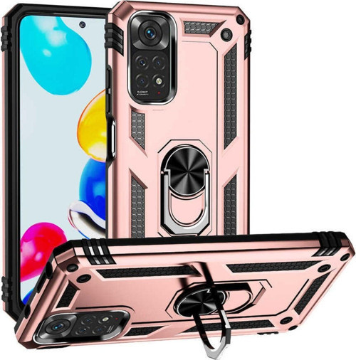 Redmi Note 11 Global Çift Katmanlı Tam Koruma Yüzüklü Wolf Premium Sert Kılıf