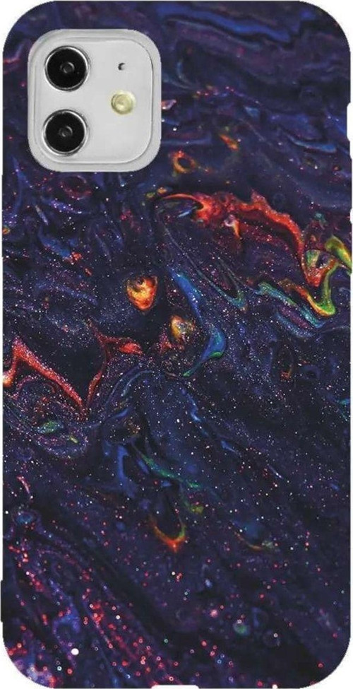 iPhone 11 Bordo Renkli Silikon Telefon Kılıfı - Cosmos 2