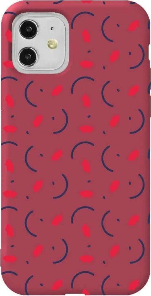 iPhone 11 Bordo Renkli Silikon Telefon Kılıfı - Autumn