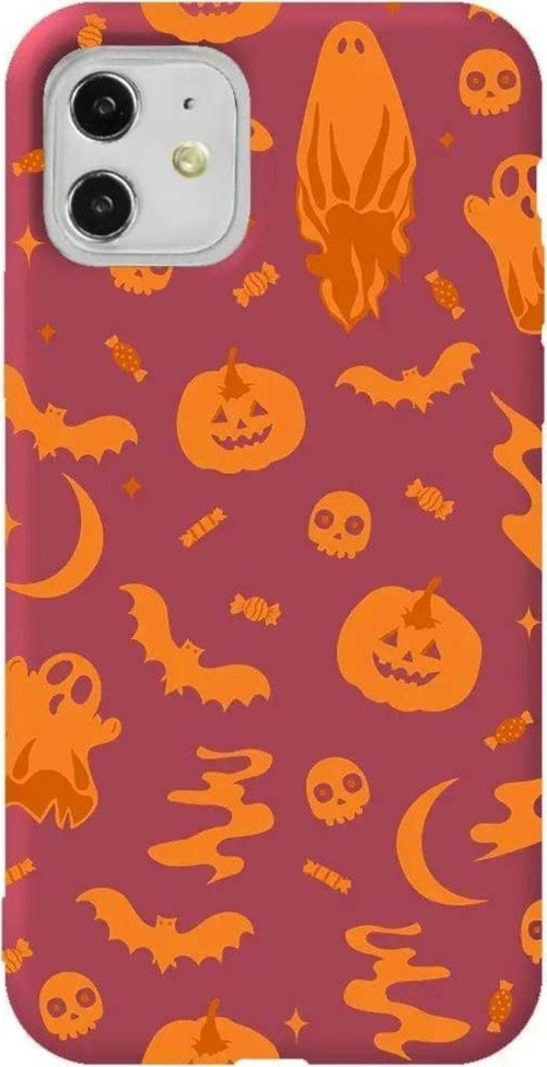 iPhone 11 Bordo Renkli Silikon Telefon Kılıfı - Spooky Orange