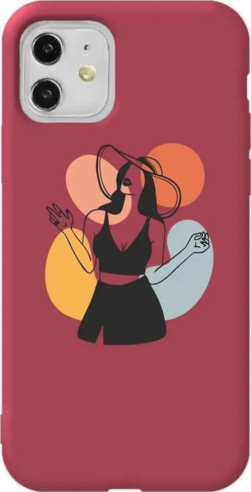 iPhone 11 Bordo Renkli Silikon Telefon Kılıfı - Isabella 2