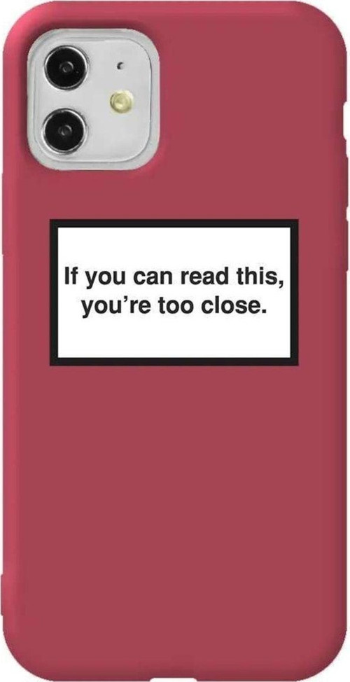 iPhone 11 Bordo Renkli Silikon Telefon Kılıfı - Too Close