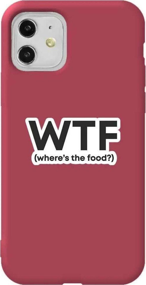 iPhone 11 Bordo Renkli Silikon Telefon Kılıfı - Wtf